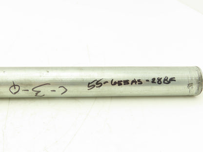 Stewart Glapat 55-655AS-28BF Conveyor Idler Safety Roller 1"x 28"BF 1/4" Axle