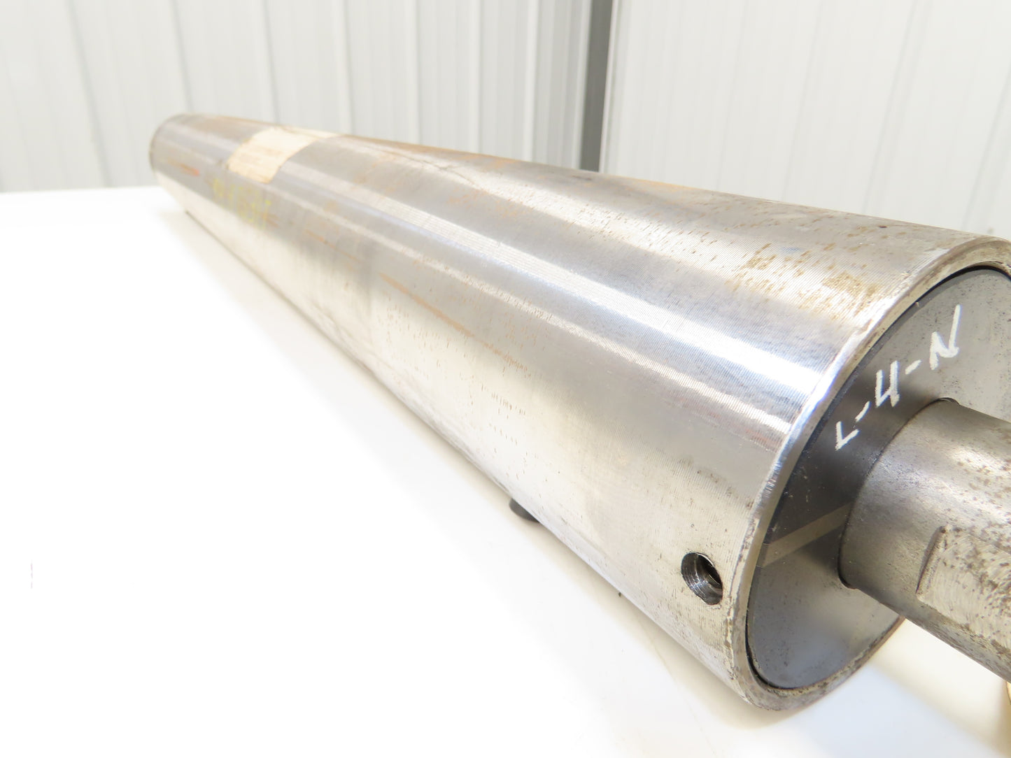 PPI Hytrol 914.R7S31T 4"x 31"BW Conveyor Take-Up Pulley Crowned 1-9/16" Shaft