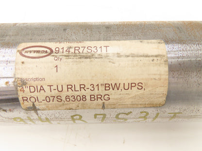 PPI Hytrol 914.R7S31T 4"x 31"BW Conveyor Take-Up Pulley Crowned 1-9/16" Shaft