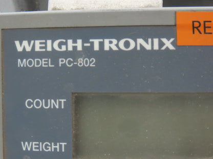 Weigh-Tronix PC-802 Digital Scale Weigh Station W/12X13" Base 100lbs