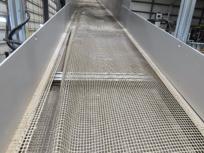 HFA 2200 Series 16"W x 17' 4" Incline Drying Conveyor 120V  *Torn Belt Bad Fans*