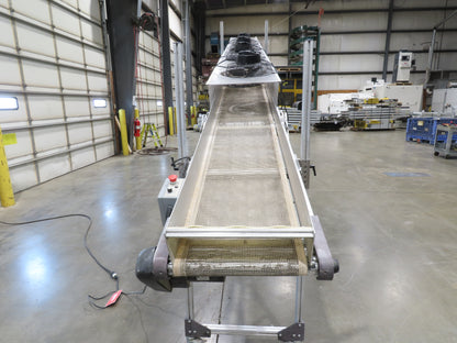 HFA 2200 Series 16"W x 17' 4" Incline Drying Conveyor 120V  *Torn Belt Bad Fans*