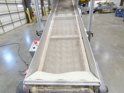 HFA 2200 Series 16"W x 17' 4" Incline Drying Conveyor 120V  *Torn Belt Bad Fans*