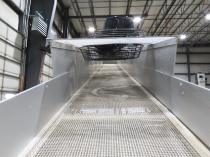 HFA 2200 Series 16"W x 17' 4" Incline Drying Conveyor 120V  *Torn Belt Bad Fans*