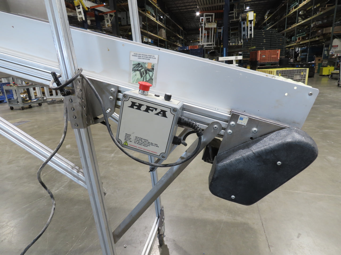 HFA 2200 Series 16"W x 17' 4" Incline Drying Conveyor 120V  *Torn Belt Bad Fans*