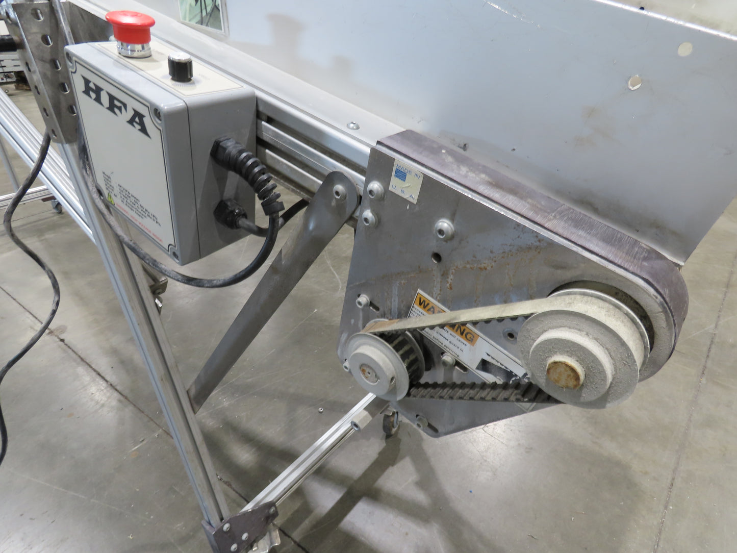 HFA 2200 Series 16"W x 17' 4" Incline Drying Conveyor 120V  *Torn Belt Bad Fans*