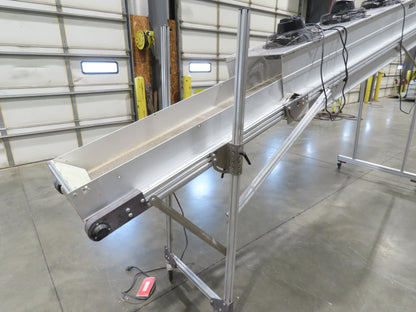 HFA 2200 Series 16"W x 17' 4" Incline Drying Conveyor 120V  *Torn Belt Bad Fans*