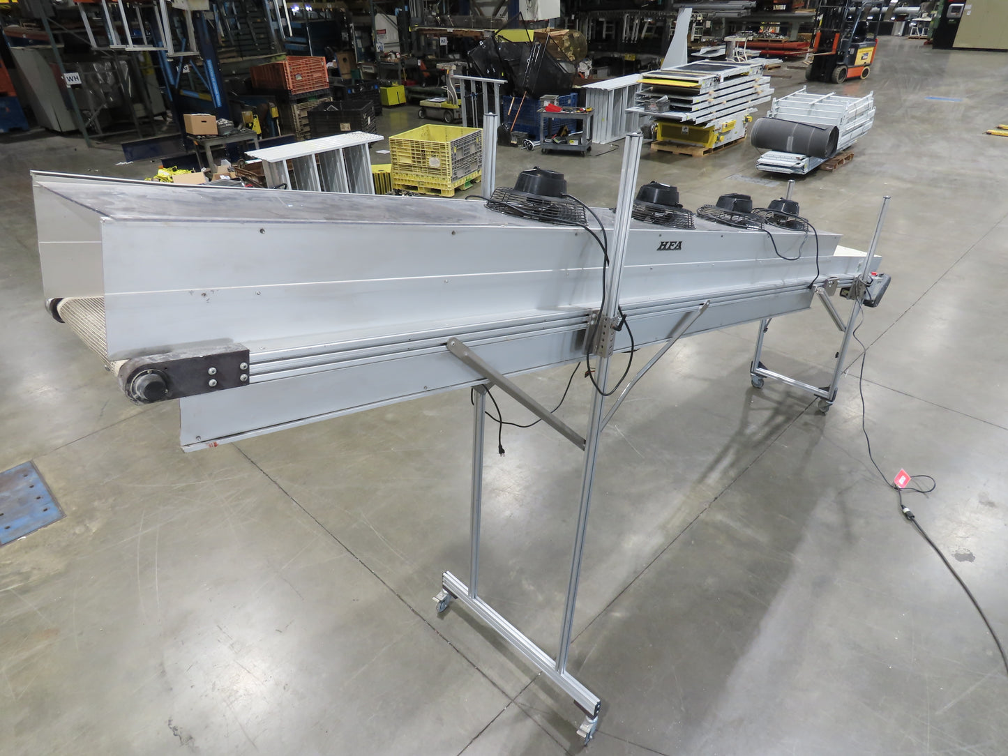HFA 2200 Series 16"W x 17' 4" Incline Drying Conveyor 120V  *Torn Belt Bad Fans*