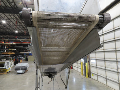 HFA 2200 Series 16"W x 17' 4" Incline Drying Conveyor 120V  *Torn Belt Bad Fans*