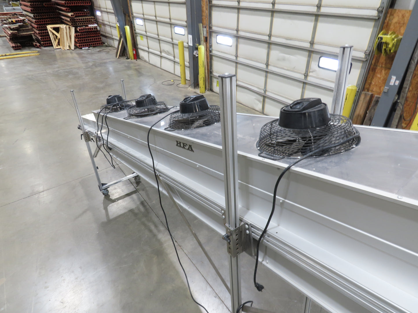 HFA 2200 Series 16"W x 17' 4" Incline Drying Conveyor 120V  *Torn Belt Bad Fans*