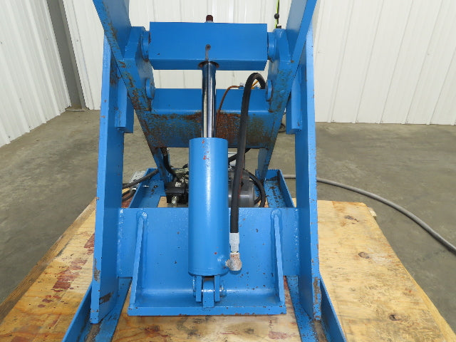 Bishamon Hydraulic Lift Table 2500lbs 36" Travel 24x48" Swivel Top 3Ph