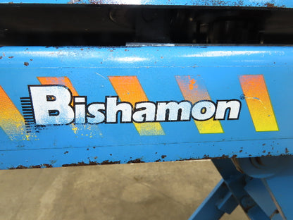 Bishamon Hydraulic Lift Table 2500lbs 36" Travel 24x48" Swivel Top 3Ph