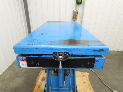 Bishamon Hydraulic Lift Table 2500lbs 36" Travel 24x48" Swivel Top 3Ph
