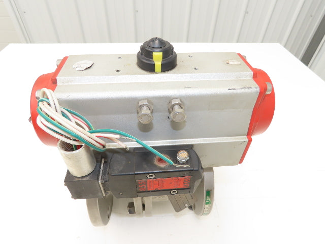 Wolseley Size 2 Stainless Ball Valve Class 150 ANSI Flange Pneumatic Actuator