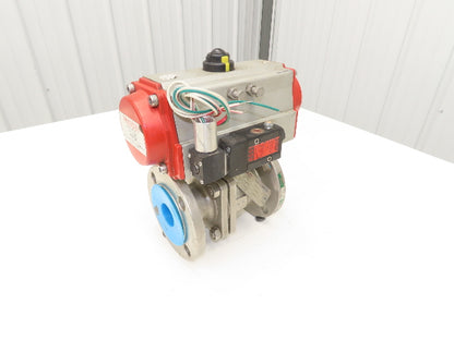 Wolseley Size 2 Stainless Ball Valve Class 150 ANSI Flange Pneumatic Actuator