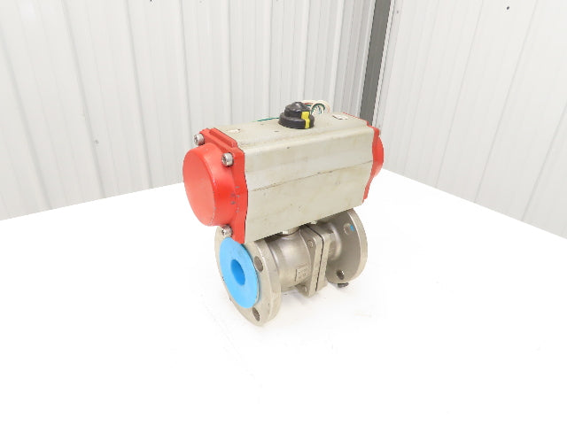 Wolseley Size 2 Stainless Ball Valve Class 150 ANSI Flange Pneumatic Actuator