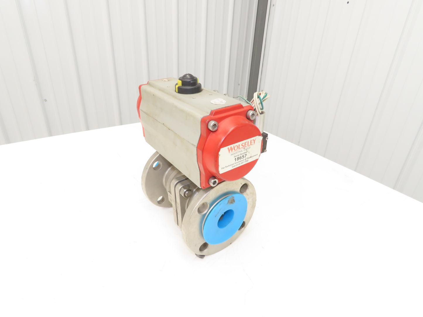 Wolseley Size 2 Stainless Ball Valve Class 150 ANSI Flange Pneumatic Actuator