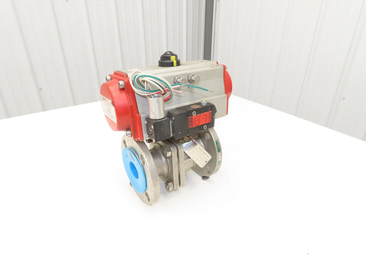 Wolseley Size 2 Stainless Ball Valve Class 150 ANSI Flange Pneumatic Actuator