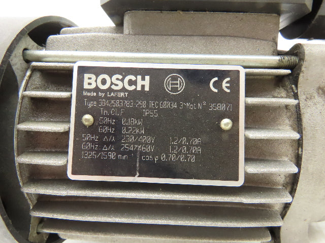 Lafert Bosch 3 842 527 867 Conveyor Gearmotor 230/400V 88 RPM 0.22kw