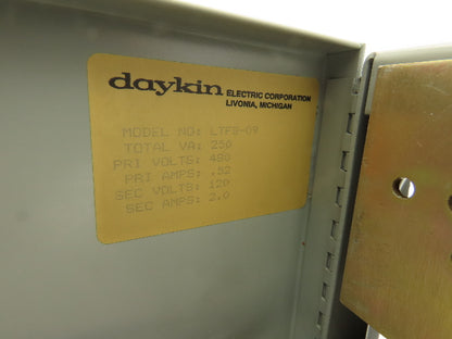 Daykin LTFS-09 Electric Transformer Disconnect 250 VA PRI: 480V SEC: 120V