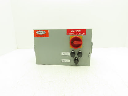 Daykin LTFS-09 Electric Transformer Disconnect 250 VA PRI: 480V SEC: 120V