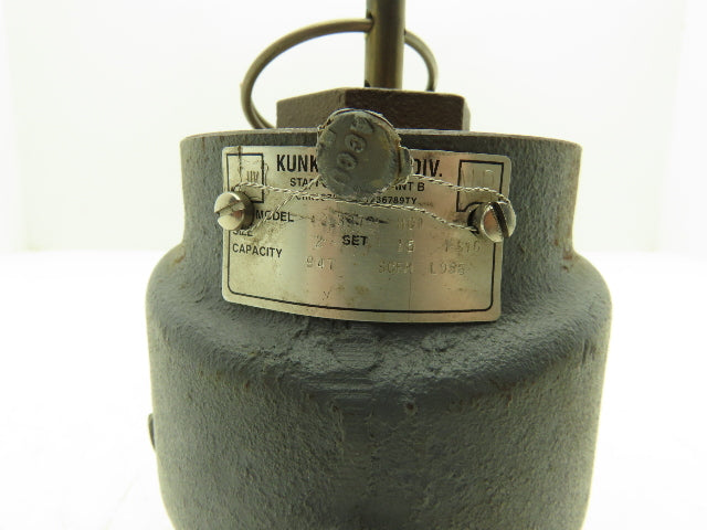 Kunkle Valve 337 H01 Vacuum Relief Valve 2" NPT 15PSIG 947 SCFM L95E