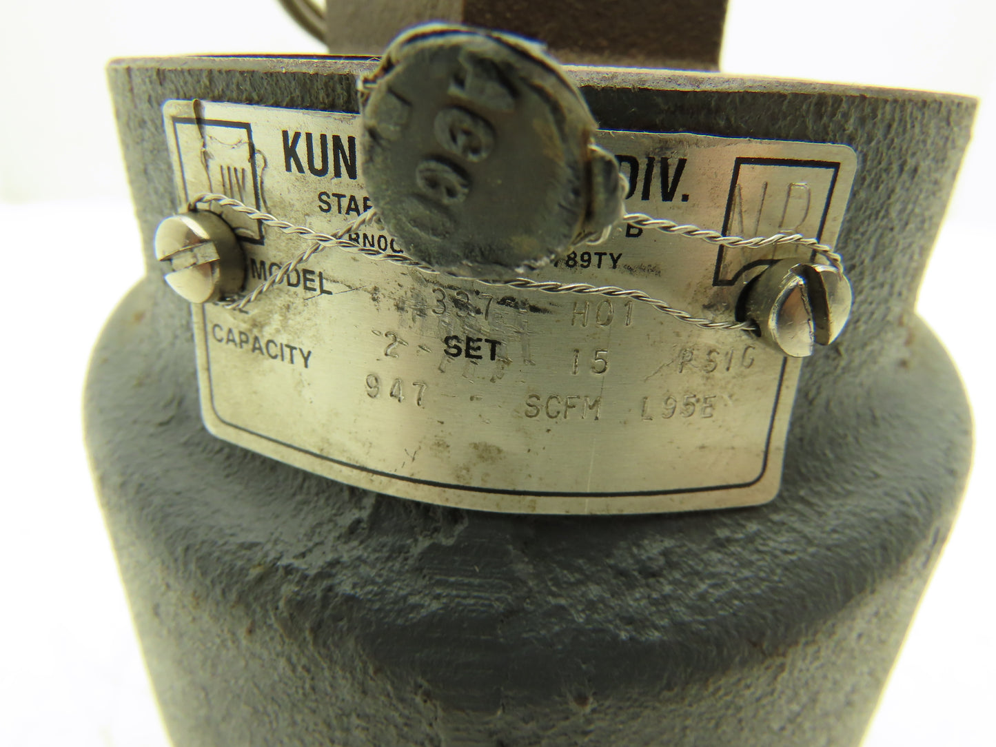 Kunkle Valve 337 H01 Vacuum Relief Valve 2" NPT 15PSIG 947 SCFM L95E