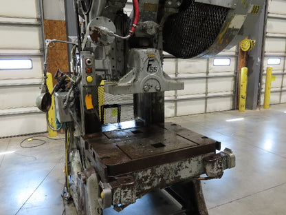 Federal No 55 Mechanical OBI Punch Press 60 Ton Air Brake Clutch 4" Stroke 10Hp