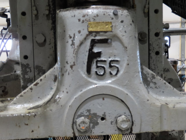 Federal No 55 Mechanical OBI Punch Press 60 Ton Air Brake Clutch 4" Stroke 10Hp