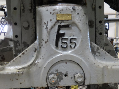 Federal No 55 Mechanical OBI Punch Press 60 Ton Air Brake Clutch 4" Stroke 10Hp