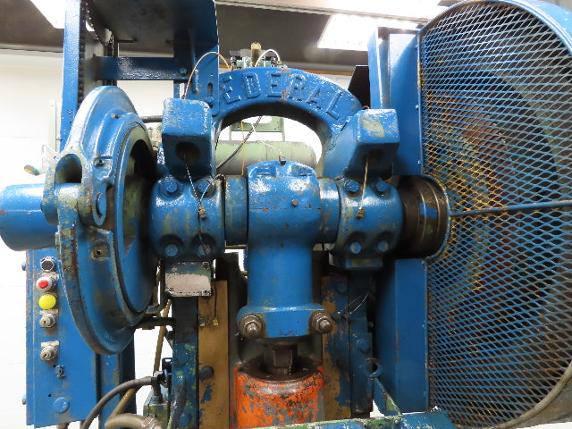 Federal Mechanical OBI Punch Press 43 Ton Air Brake Clutch 1-1/2" Stroke 7.5Hp