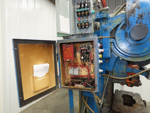 Federal Mechanical OBI Punch Press 43 Ton Air Brake Clutch 1-1/2" Stroke 7.5Hp