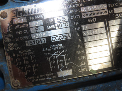 Federal Mechanical OBI Punch Press 43 Ton Air Brake Clutch 1-1/2" Stroke 7.5Hp