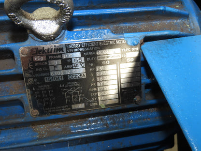 Federal Mechanical OBI Punch Press 43 Ton Air Brake Clutch 1-1/2" Stroke 7.5Hp