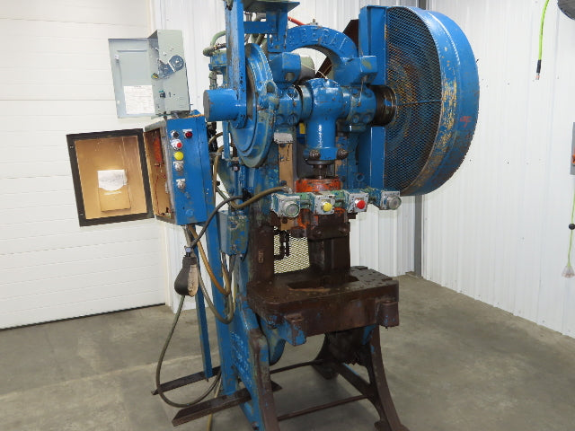 Federal Mechanical OBI Punch Press 43 Ton Air Brake Clutch 1-1/2" Stroke 7.5Hp