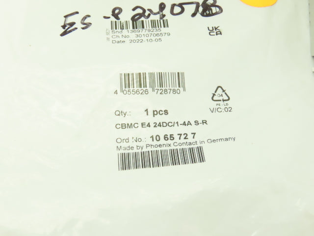 Phoenix Contact CBMC E4 24DC Multi Channel Electronic Circuit Breaker 24V