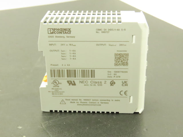 Phoenix Contact CBMC E4 24DC Multi Channel Electronic Circuit Breaker 24V
