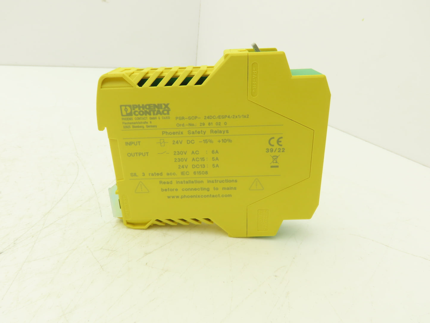 Phoenix Contract PSR-ESP4 Safety Relay 24V Input 230V Output