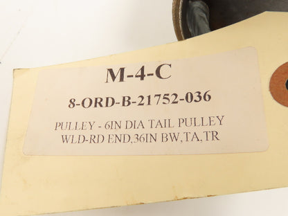 Hytrol B-21752-036 Belt Conveyor Tail Pulley 6"x 36"BW 1-3/16"Shaft Crowned