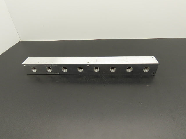 Daman AH0000808P Hydraulic 8 Station Aluminum Header Manifold