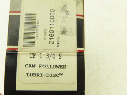 McGill CF 1 3/4 S Flat Cam Follower 1-3/4" Roller Dia Lubri-Disc Seal