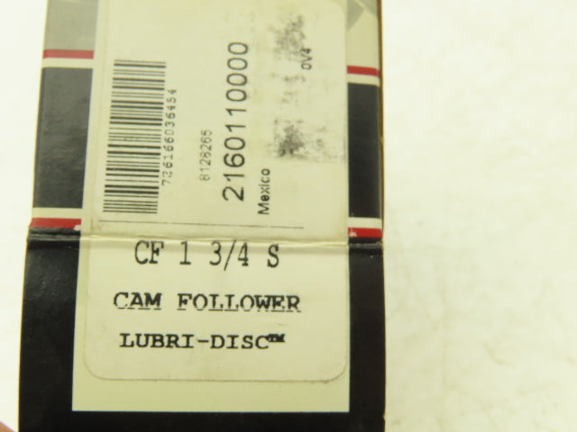McGill CF 1 3/4 S Flat Cam Follower 1-3/4" Roller Dia Lubri-Disc Seal