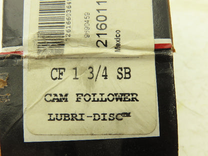 McGill CF 1 3/4 SB Flat Cam Follower 1-3/4" Roller Dia 1" Width Lubri-Disc Seal