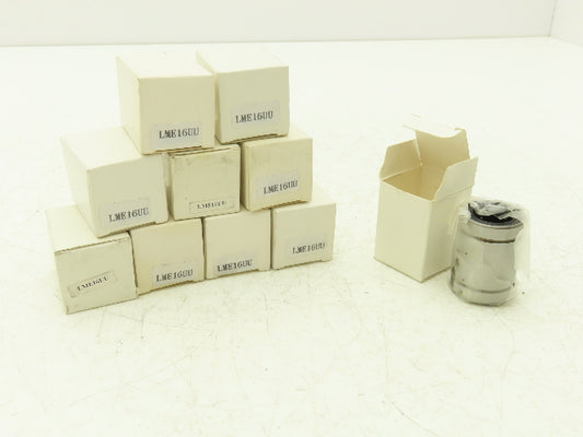LME16UU Precision Linear Ball Bearing 16mm Inner Dia 26mm Outer Dia Lot of 10