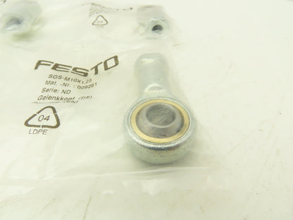 Festo SGS-M10X1,25 009261 Rod End 10mm Eye M10-1.25 Thread Lot of 4