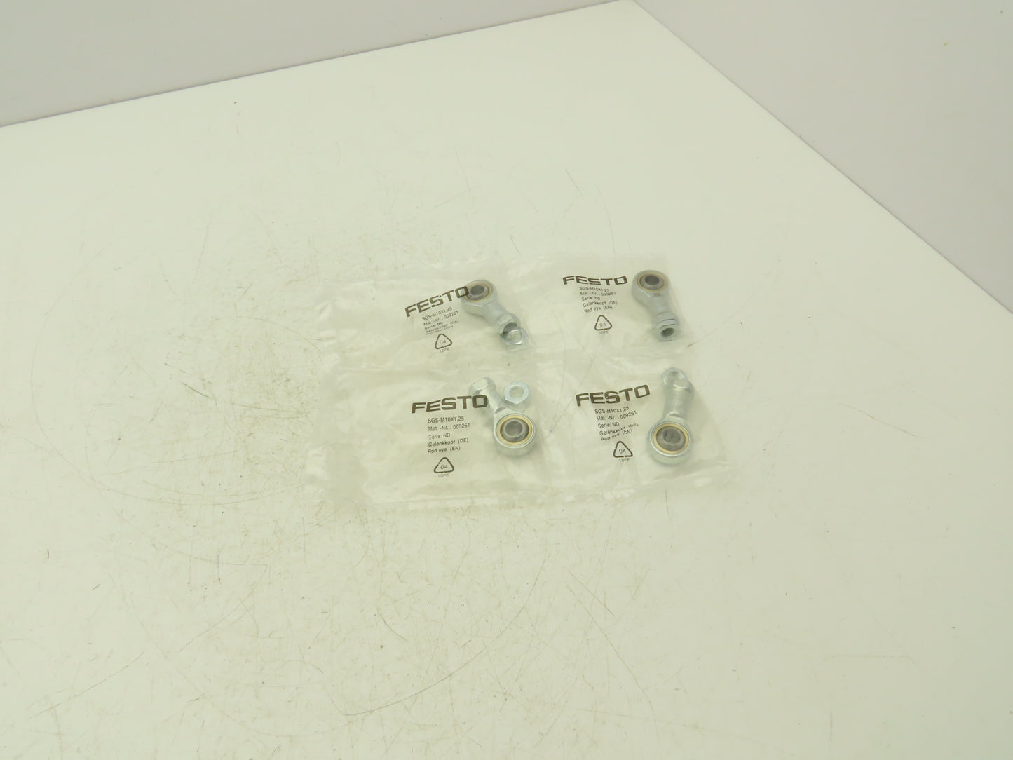 Festo SGS-M10X1,25 009261 Rod End 10mm Eye M10-1.25 Thread Lot of 4