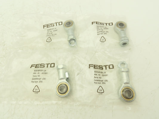 Festo SGS-M10X1,25 009261 Rod End 10mm Eye M10-1.25 Thread Lot of 4
