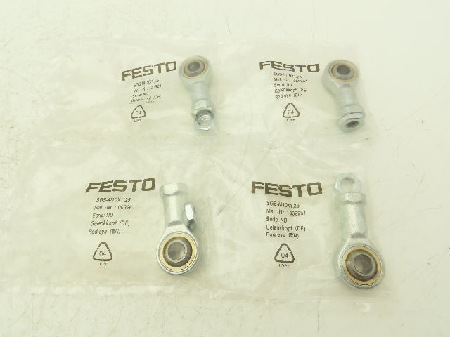 Festo SGS-M10X1,25 009261 Rod End 10mm Eye M10-1.25 Thread Lot of 4