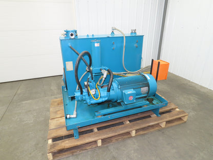 Continental PVR15-30B10 RHM Hydraulic Power Unit 33.5 GPM 1000 PSI 30Hp 100 Gal