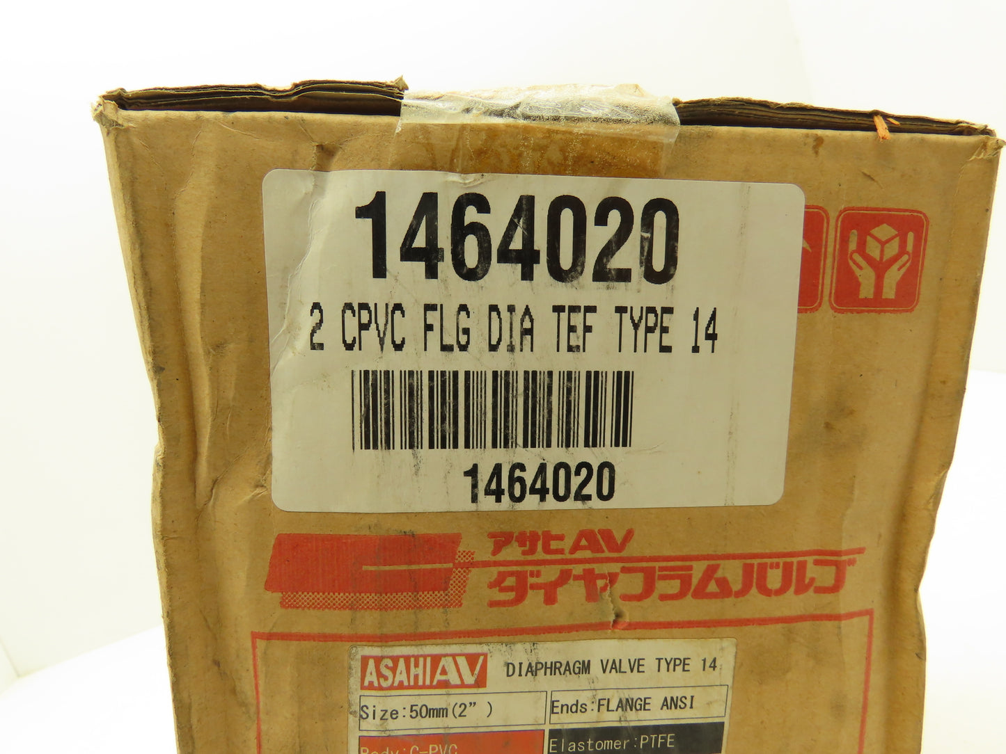 Asahi AV AA1464020 2" Diaphragm Valve ANSI Type 14 CPVC Body PTFE Elastomer